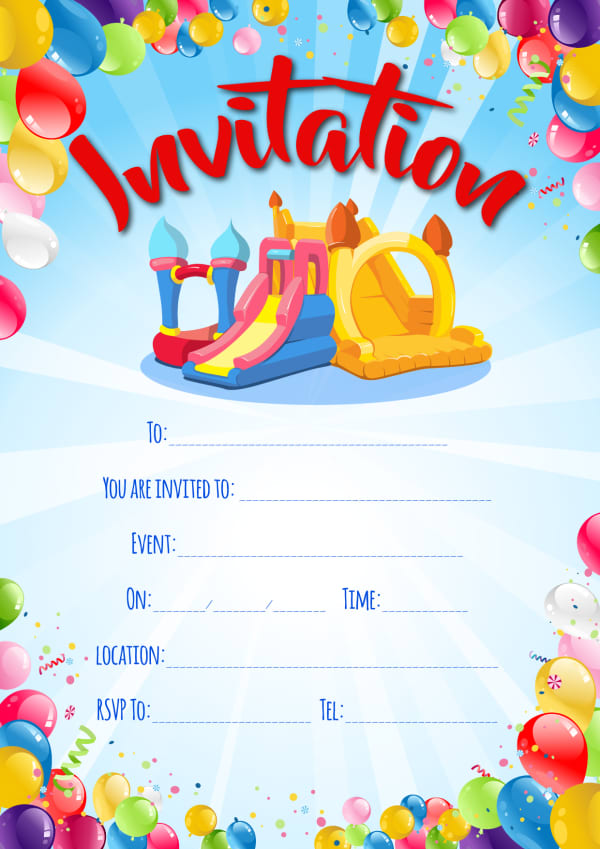 Free Party Invites - Best Bouncy Castle, Inflatables & Event ...