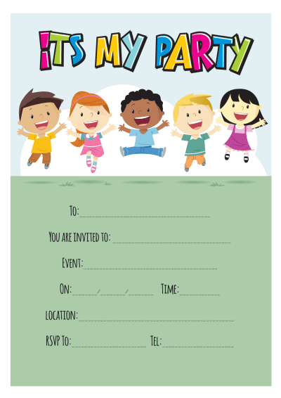 Free Party Invitations To Download - Bouncy Castles Soft Play And 